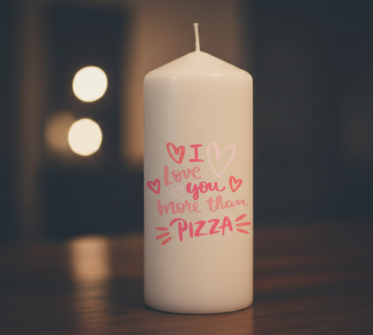 Kerze "I love you more"