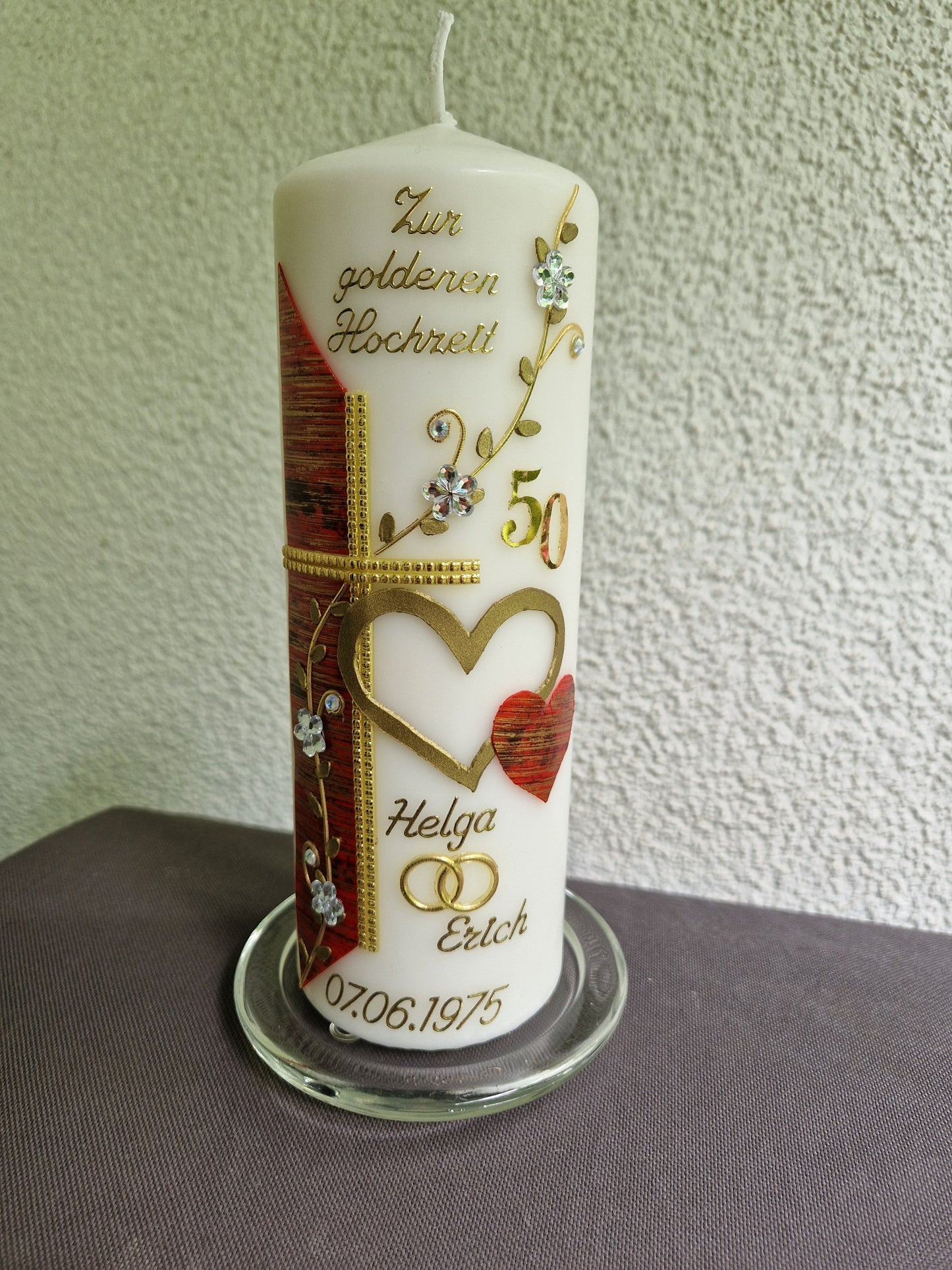 Kerzenteller aus Glas