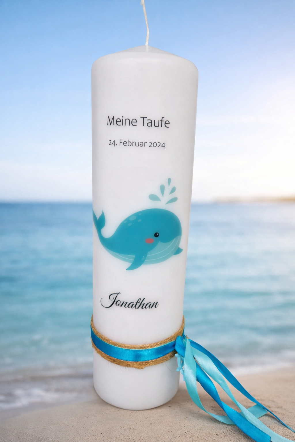 Taufkerze Wal 3