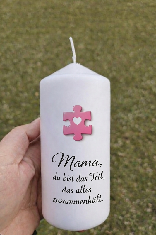 Kerze Puzzle Mama