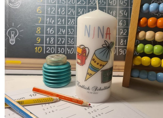 Einschulungskerze Schultüte