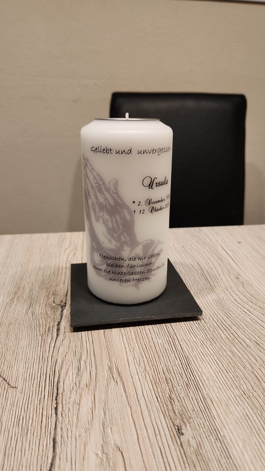Kerzenteller Schiefer