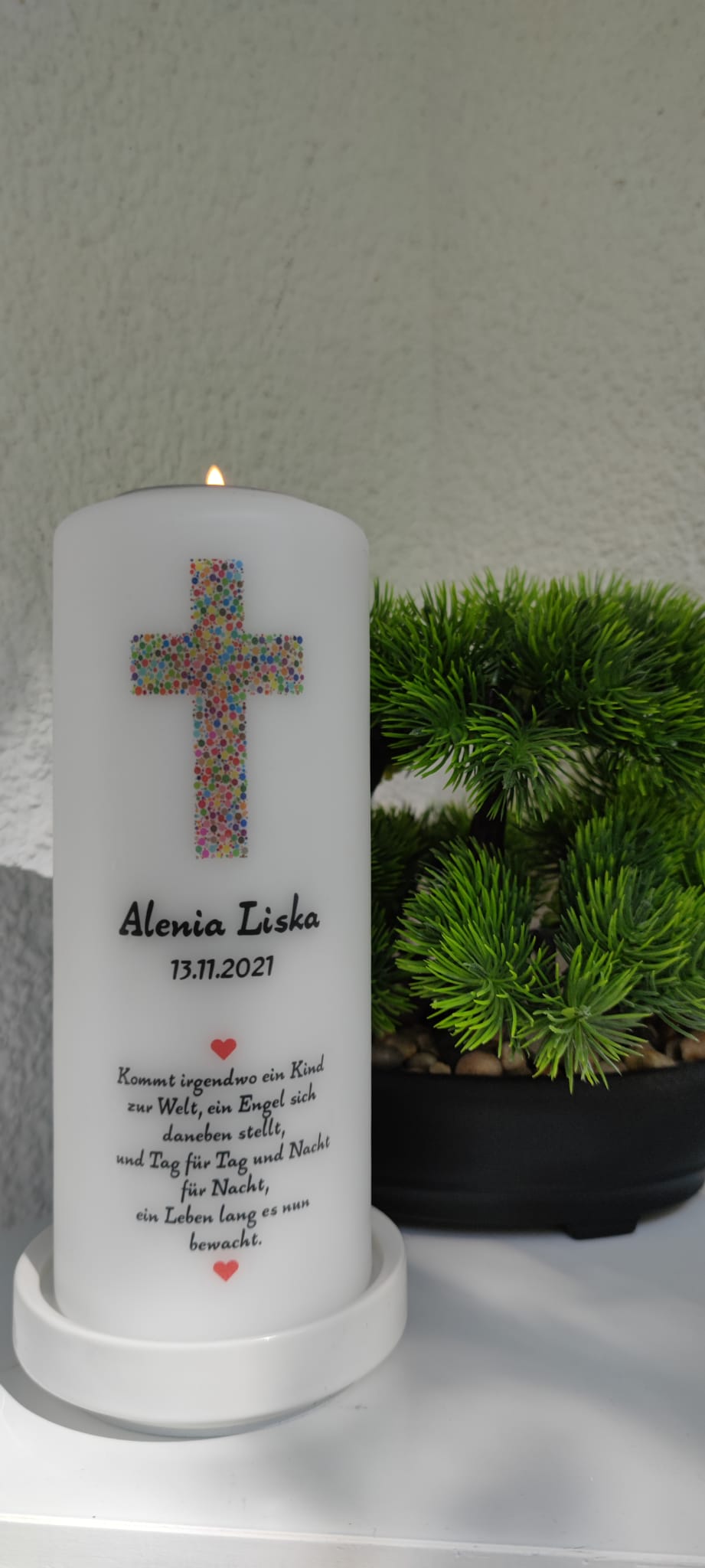 Kerzenteller aus Keramik