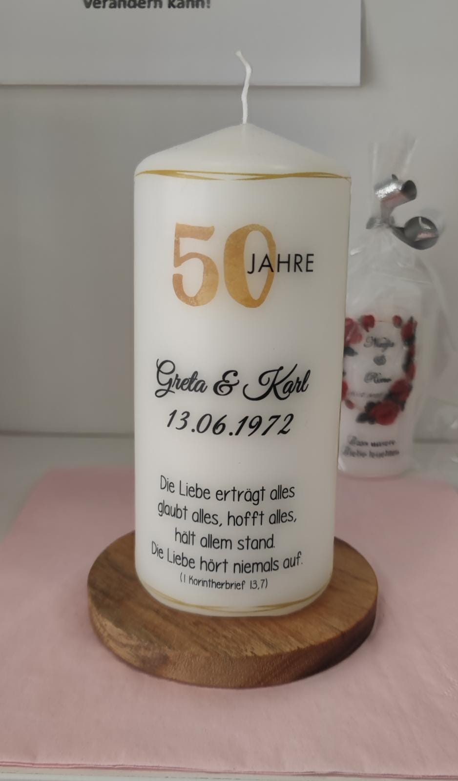 Kerzenteller aus Akazienholz