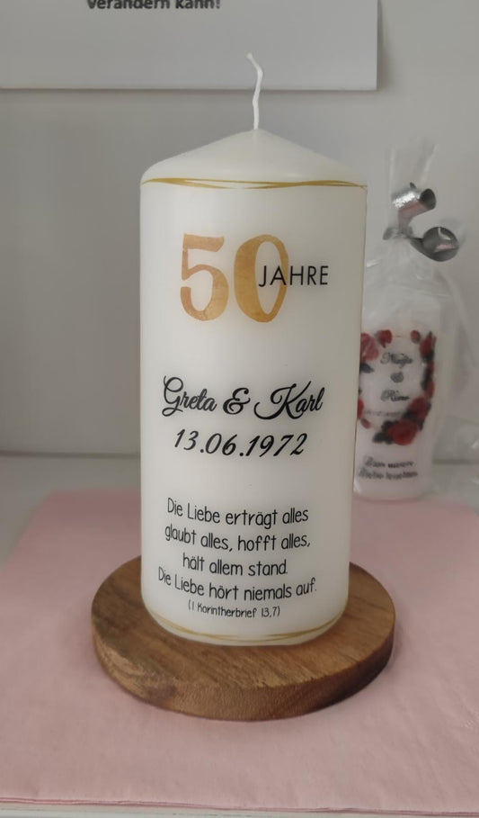 Kerzenteller aus Akazienholz