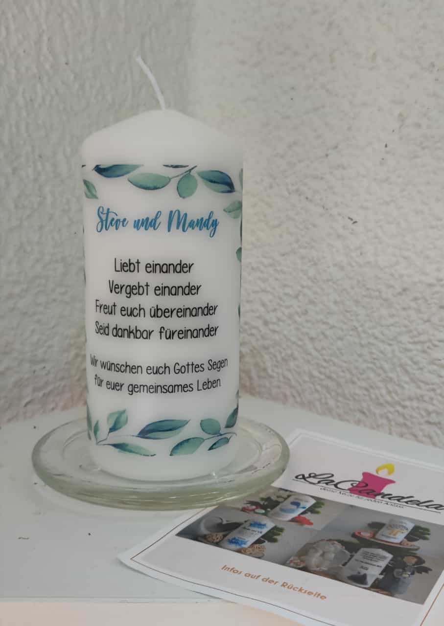 Kerzenteller aus Glas