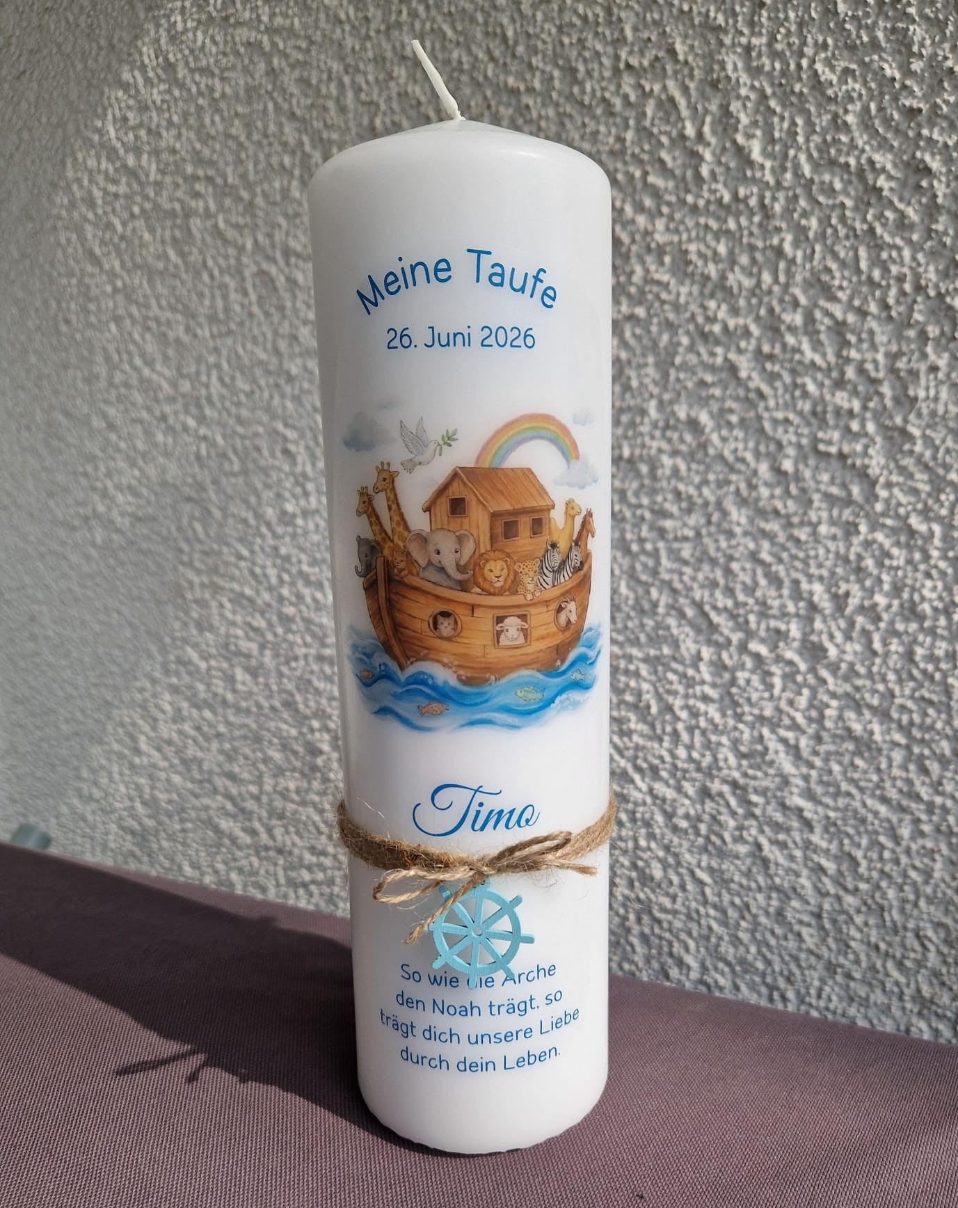 Taufkerze Arche Noah