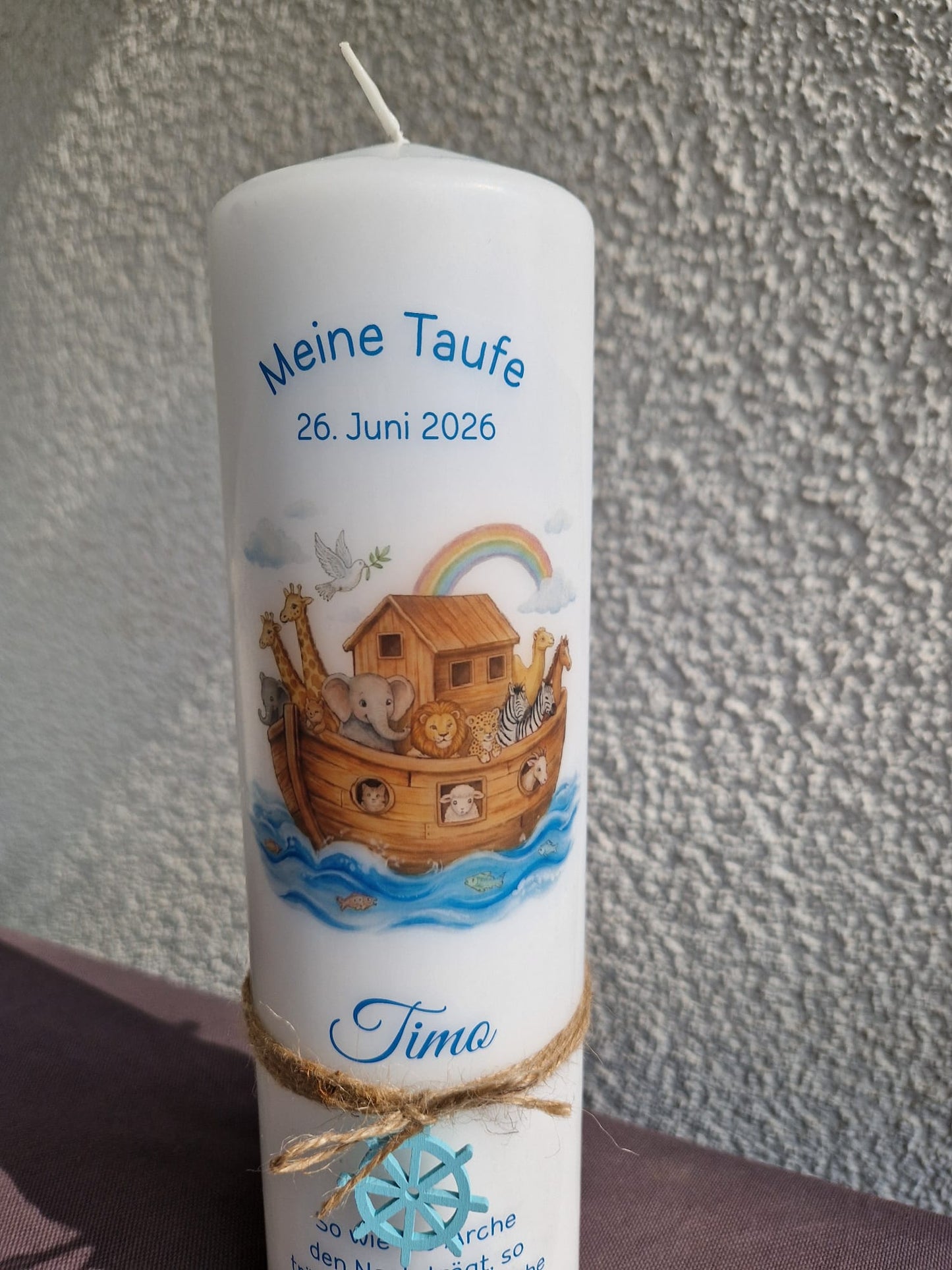 Taufkerze Arche Noah