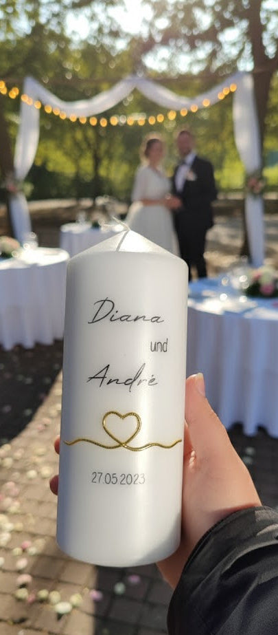 Traukerze Goldenes Herz